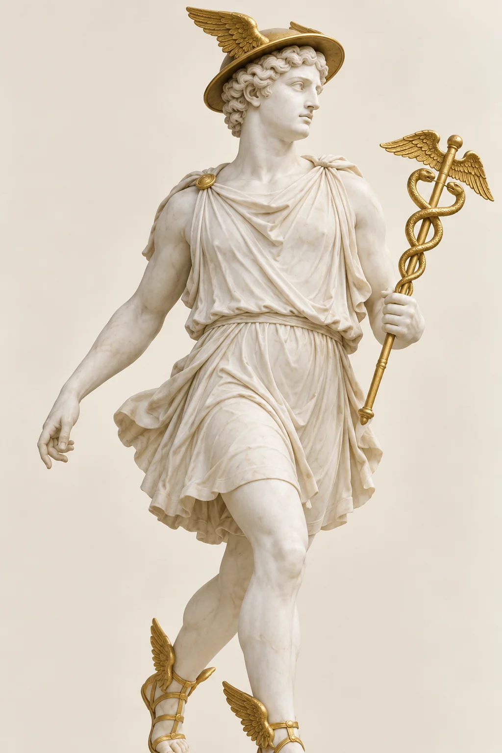 Marble statue of Hermes, protector of travellers